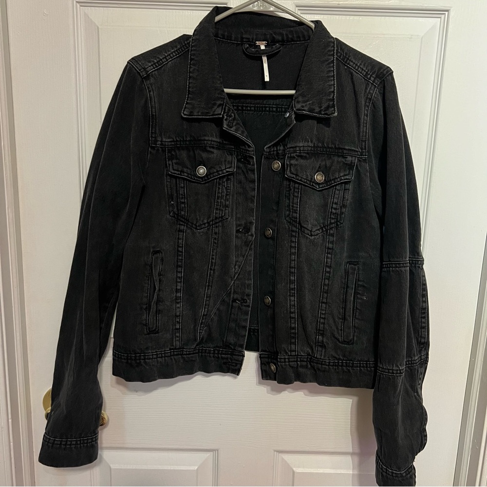 Free People Dark Denim Jacket